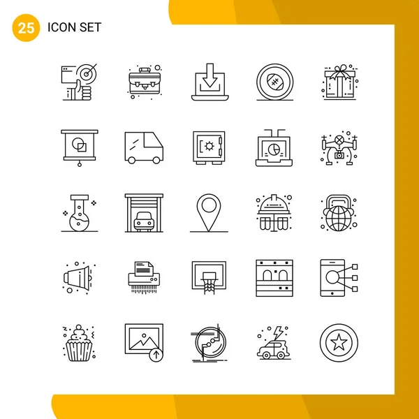 Set of 25 Universal Business Icons Vector — Stock Vector