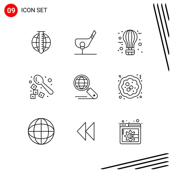 Conjunto Iconos Creativos Universales Simplemente Vector Ilustraciones Para Aplicaciones Web — Vector de stock