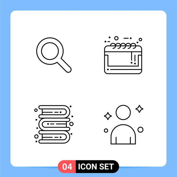 Conjunto Iconos Creativos Universales Simplemente Vector Ilustraciones Para Aplicaciones Web — Vector de stock