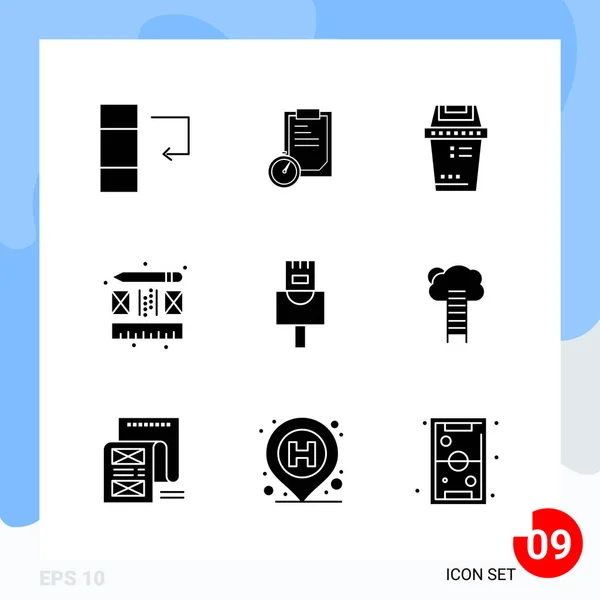 Conjunto Iconos Creativos Universales Simplemente Vector Ilustraciones Para Aplicaciones Web — Archivo Imágenes Vectoriales