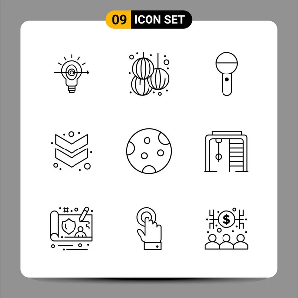 Conjunto Iconos Creativos Universales Simplemente Vector Ilustraciones Para Aplicaciones Web — Vector de stock