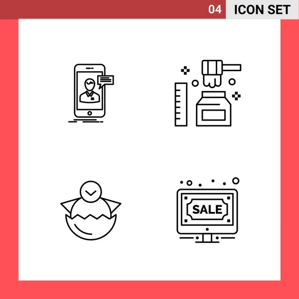 Set Universal Creative Icons Simply Vector Illustrations Web Mobile Apps — Stock Vector