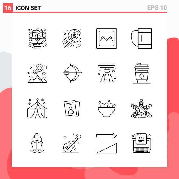 Set Universal Creative Icons Simply Vector Illustrations Web Mobile Apps — Stock Vector