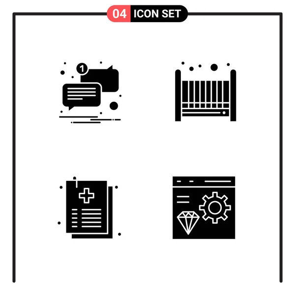 Conjunto Iconos Creativos Universales Simplemente Vector Ilustraciones Para Aplicaciones Web — Vector de stock