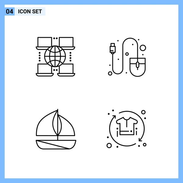 Conjunto Iconos Creativos Universales Simplemente Vector Ilustraciones Para Aplicaciones Web — Vector de stock