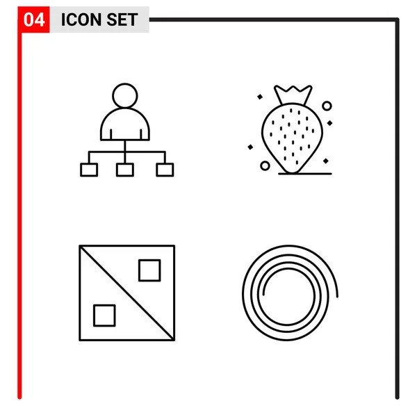 Set Universeller Kreativer Symbole Einfach Vektorillustrationen Für Web Und Mobile — Stockvektor