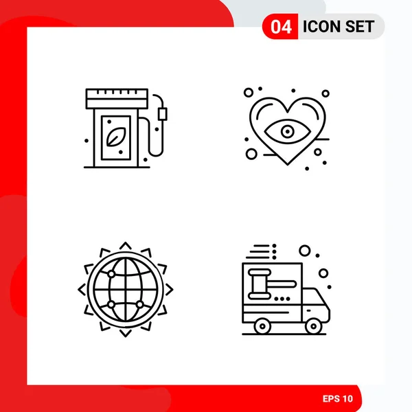 Conjunto Iconos Creativos Universales Simplemente Vector Ilustraciones Para Aplicaciones Web — Vector de stock