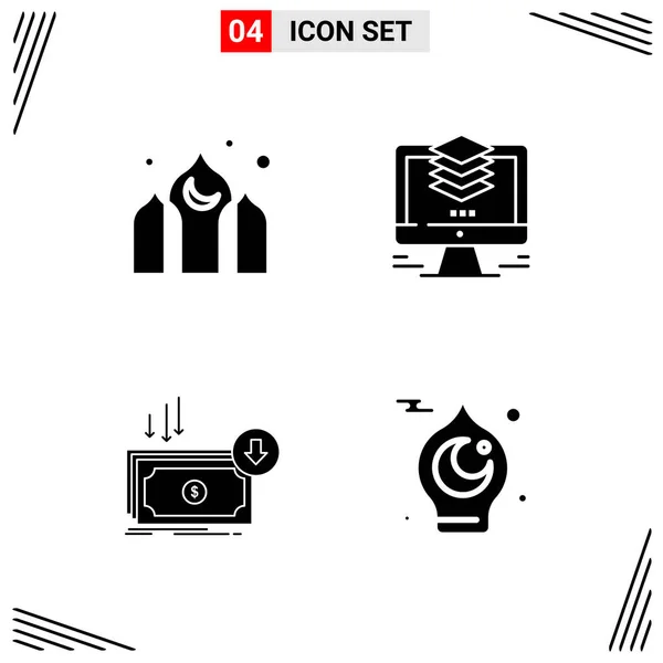 Conjunto Iconos Creativos Universales Simplemente Vector Ilustraciones Para Aplicaciones Web — Vector de stock