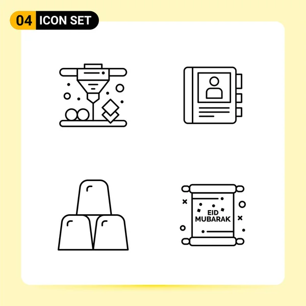 Set Universal Creative Icons Vector Illustration — Stock Vector