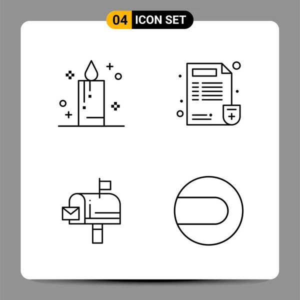 Vector Ilustración Iconos Modernos Conjunto — Vector de stock