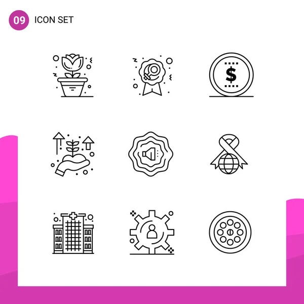 Conjunto Iconos Creativos Universales Simplemente Vector Ilustraciones Para Aplicaciones Web — Vector de stock