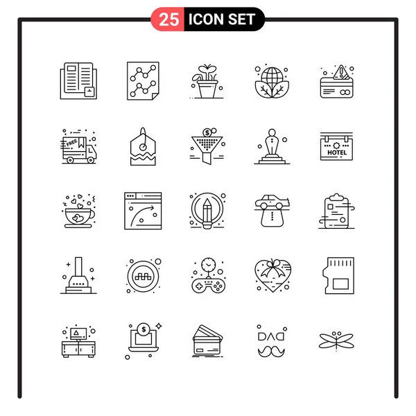 Conjunto Iconos Creativos Universales Simplemente Vector Ilustraciones Para Aplicaciones Web — Vector de stock