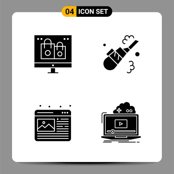 Set Dari Ikon Kreatif Universal Cukup Ilustrasi Vektor Untuk Aplikasi - Stok Vektor