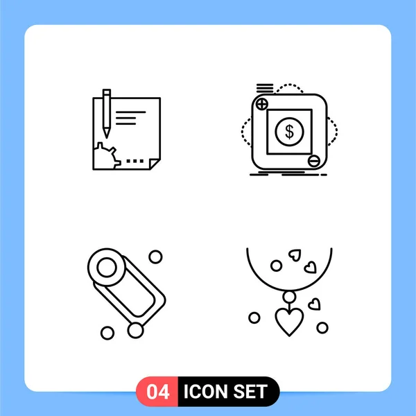 Conjunto Iconos Creativos Universales Simplemente Vector Ilustraciones Para Aplicaciones Web — Archivo Imágenes Vectoriales