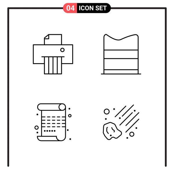 Conjunto Iconos Creativos Universales Simplemente Vector Ilustraciones Para Aplicaciones Web — Vector de stock