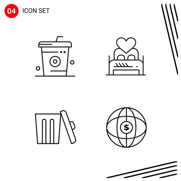 Conjunto Iconos Creativos Universales Simplemente Vector Ilustraciones Para Aplicaciones Web — Vector de stock