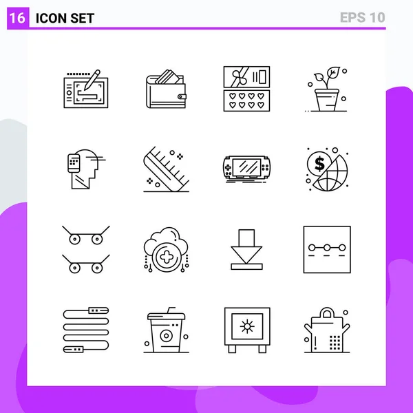 Conjunto Iconos Creativos Universales Simplemente Vector Ilustraciones Para Aplicaciones Web — Vector de stock