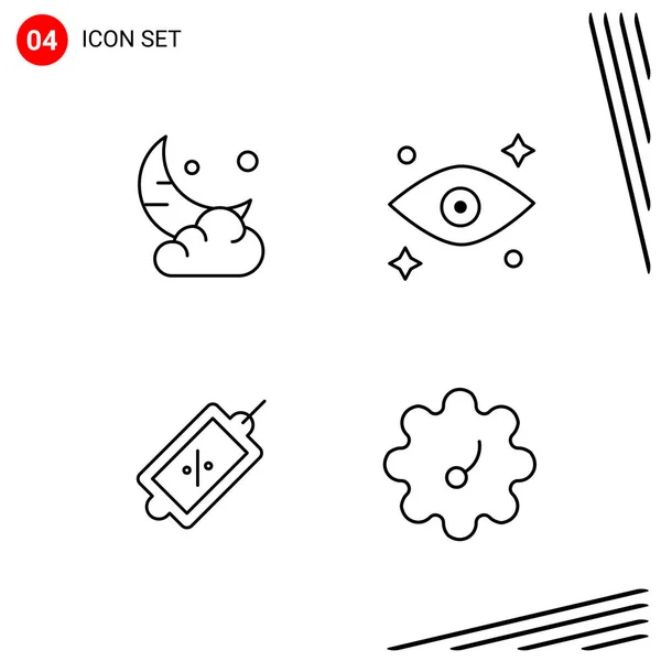 Set Universal Creative Icons Simply Vector Illustrations Web Mobile Apps — Stock Vector