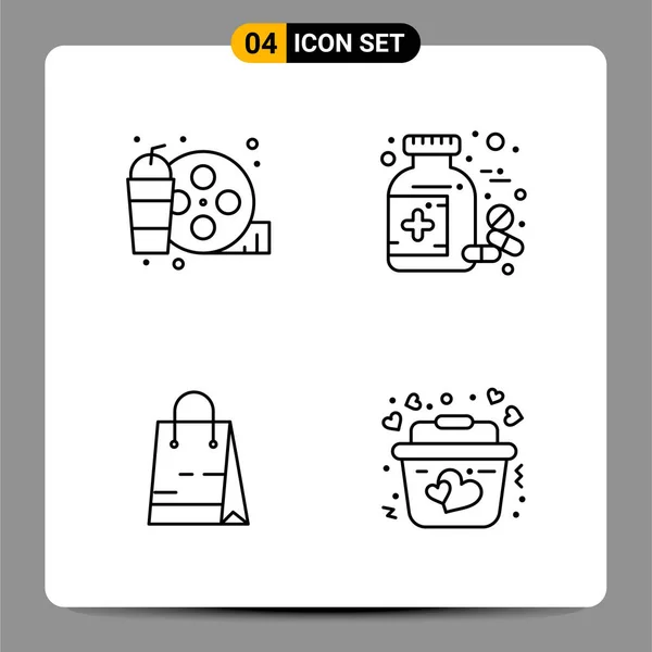 Set Dari Ikon Kreatif Universal Cukup Ilustrasi Vektor Untuk Aplikasi - Stok Vektor