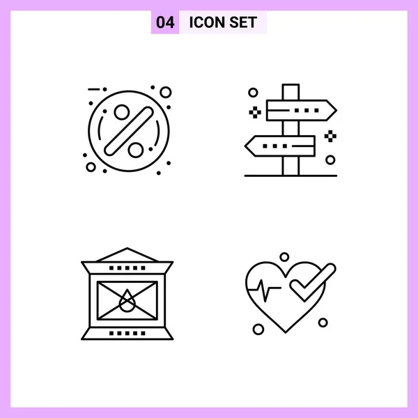 Conjunto Iconos Creativos Universales Simplemente Vector Ilustraciones Para Aplicaciones Web — Vector de stock