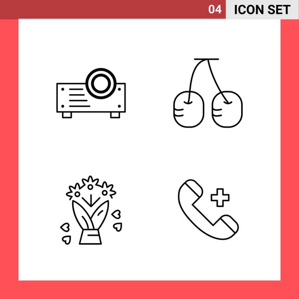 Conjunto Iconos Creativos Universales Simplemente Vector Ilustraciones Para Aplicaciones Web — Archivo Imágenes Vectoriales