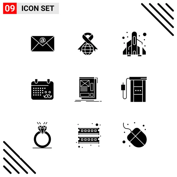 Conjunto Iconos Creativos Universales Simplemente Vector Ilustraciones Para Aplicaciones Web — Archivo Imágenes Vectoriales