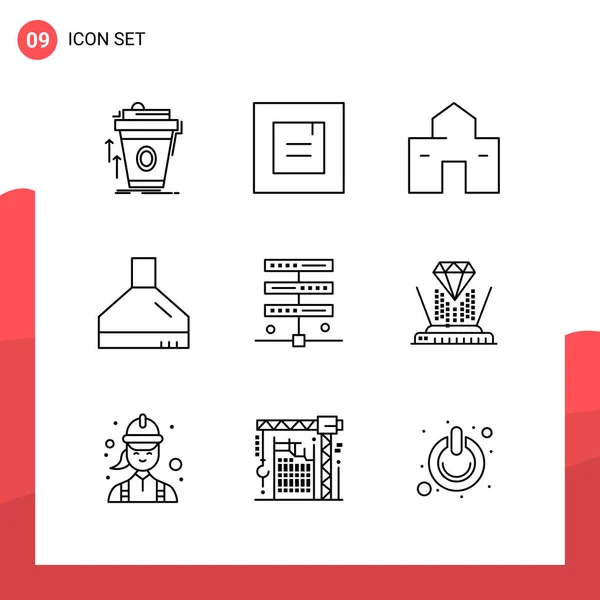 Conjunto Iconos Creativos Universales Simplemente Vector Ilustraciones Para Aplicaciones Web — Archivo Imágenes Vectoriales