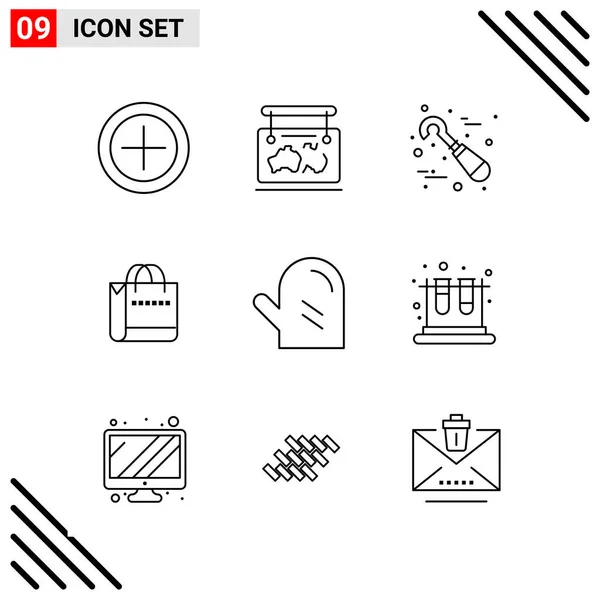 Set Universal Creative Icons Simply Vector Illustrations Web Mobile Apps — Stock Vector