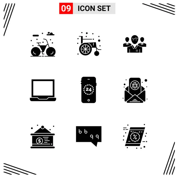 Conjunto Iconos Creativos Universales Simplemente Vector Ilustraciones Para Aplicaciones Web — Vector de stock