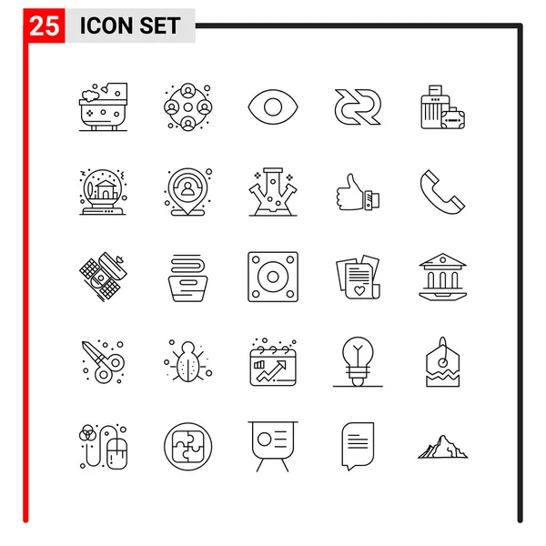 Conjunto Iconos Creativos Universales Simplemente Vector Ilustraciones Para Aplicaciones Web — Archivo Imágenes Vectoriales