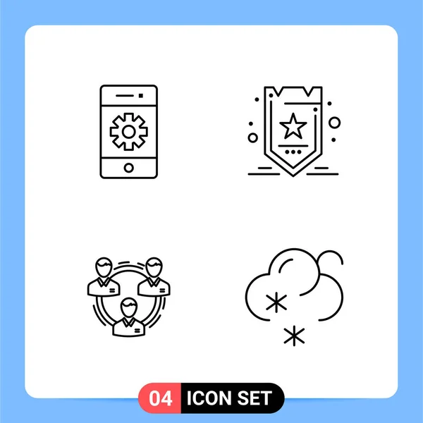 Conjunto Iconos Creativos Universales Simplemente Vector Ilustraciones Para Aplicaciones Web — Vector de stock