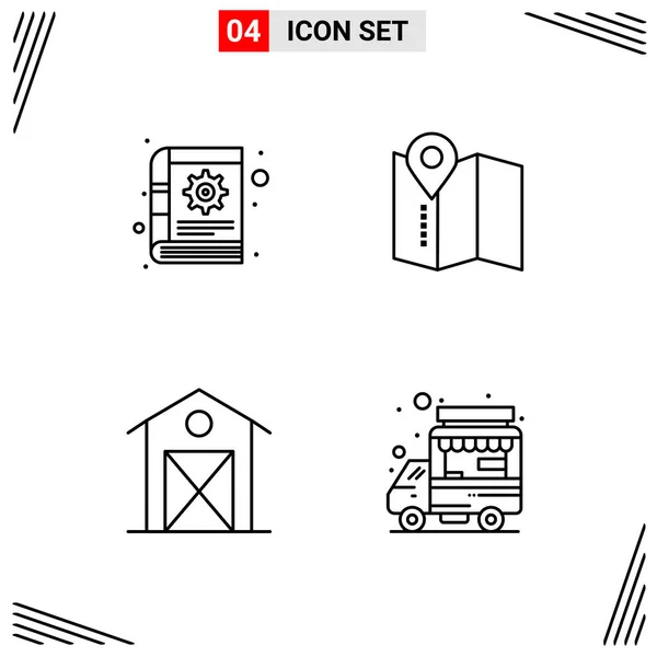 Set Universal Creative Icons Simply Vector Illustrations Web Mobile Apps — Stock Vector