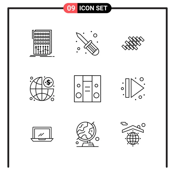 Conjunto Ícones Criativos Universais Simplesmente Vetor Ilustrações Para Web Aplicativos —  Vetores de Stock