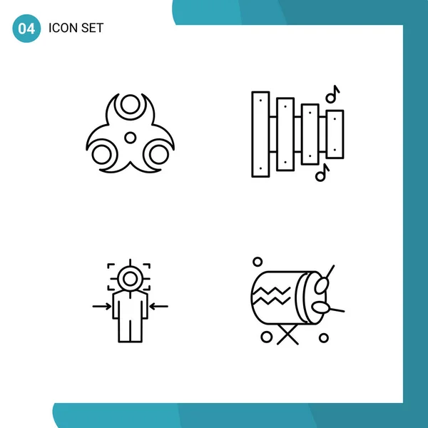 Conjunto Iconos Creativos Universales Simplemente Vector Ilustraciones Para Aplicaciones Web — Vector de stock