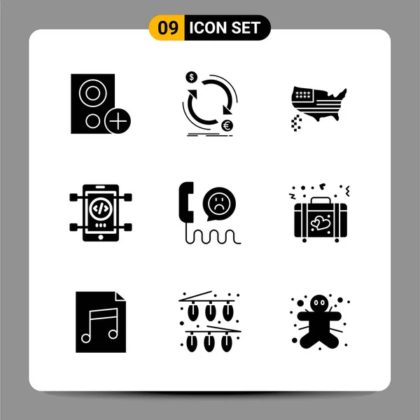 Conjunto Iconos Creativos Universales Simplemente Vector Ilustraciones Para Aplicaciones Web — Archivo Imágenes Vectoriales