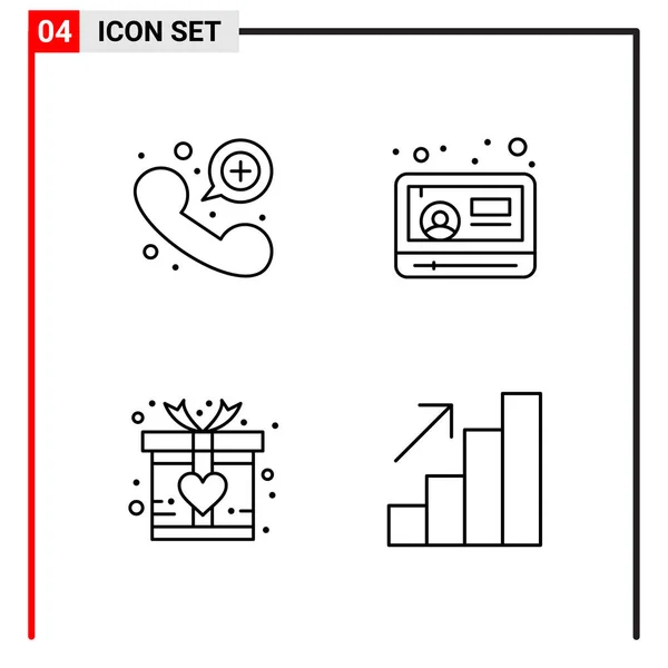 Conjunto Iconos Creativos Universales Simplemente Vector Ilustraciones Para Aplicaciones Web — Vector de stock