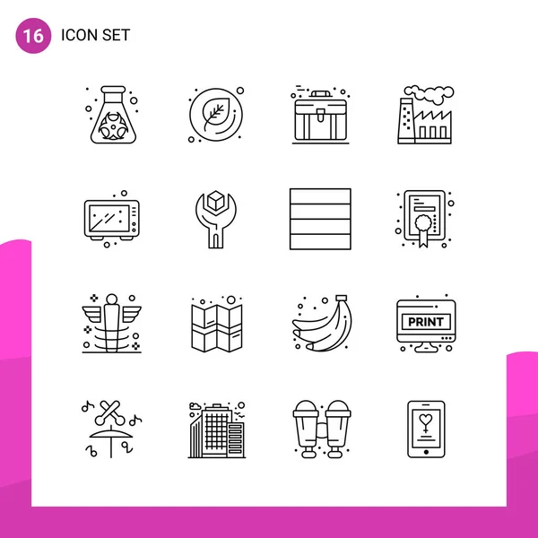 Conjunto Iconos Creativos Universales Simplemente Vector Ilustraciones Para Aplicaciones Web — Vector de stock