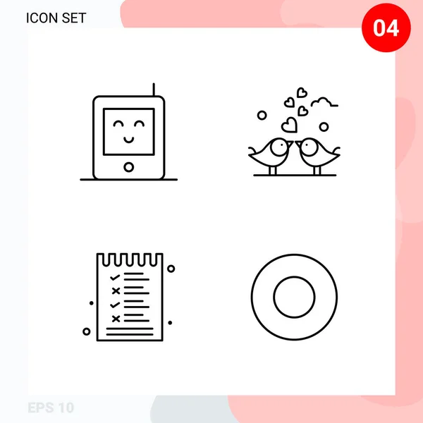 Conjunto Iconos Creativos Universales Simplemente Vector Ilustraciones Para Aplicaciones Web — Archivo Imágenes Vectoriales