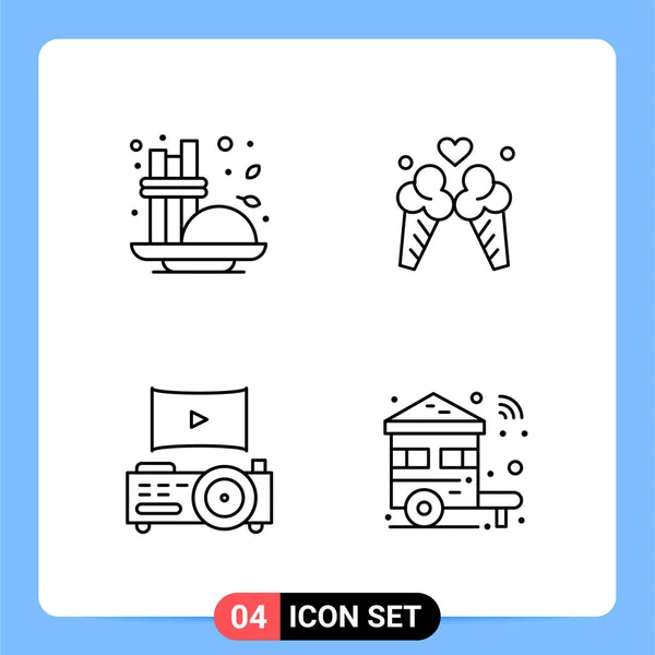 Set Universal Creative Icons Simply Vector Illustrations Web Mobile Apps — Stock Vector