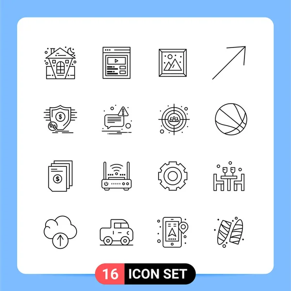 Conjunto Iconos Creativos Universales Simplemente Vector Ilustraciones Para Aplicaciones Web — Vector de stock