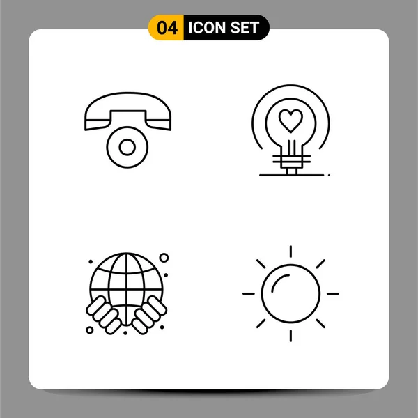 Conjunto Iconos Creativos Universales Simplemente Vector Ilustraciones Para Aplicaciones Web — Vector de stock