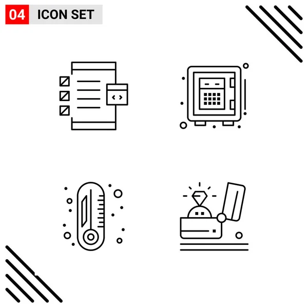 Conjunto Iconos Creativos Universales Simplemente Vector Ilustraciones Para Aplicaciones Web — Vector de stock