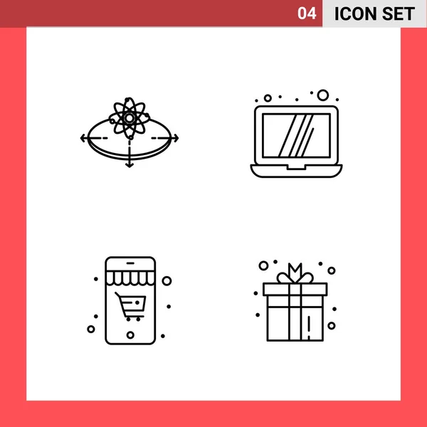 Conjunto Iconos Creativos Universales Simplemente Vector Ilustraciones Para Aplicaciones Web — Archivo Imágenes Vectoriales