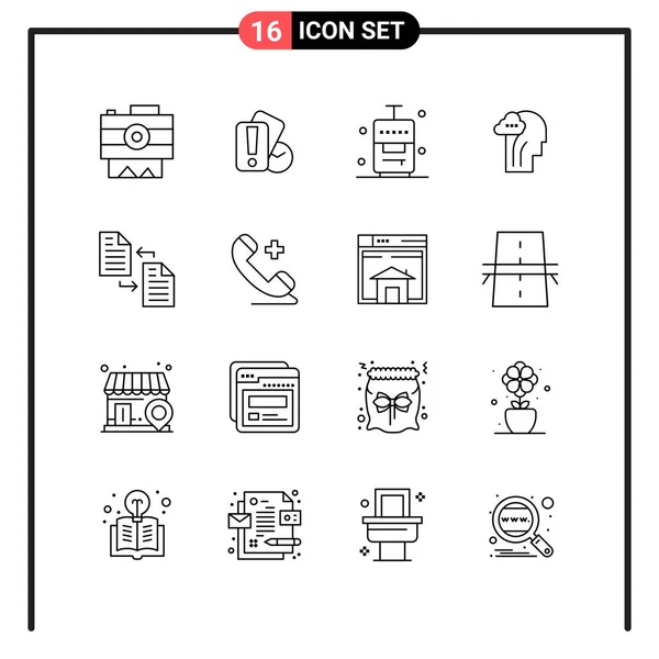 Set Universal Creative Icons Simply Vector Illustrations Web Mobile Apps — Stock Vector