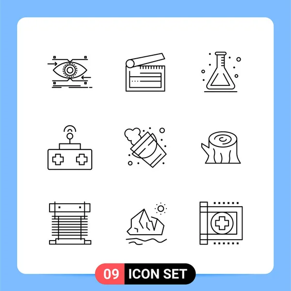 Conjunto Iconos Creativos Universales Simplemente Vector Ilustraciones Para Aplicaciones Web — Archivo Imágenes Vectoriales