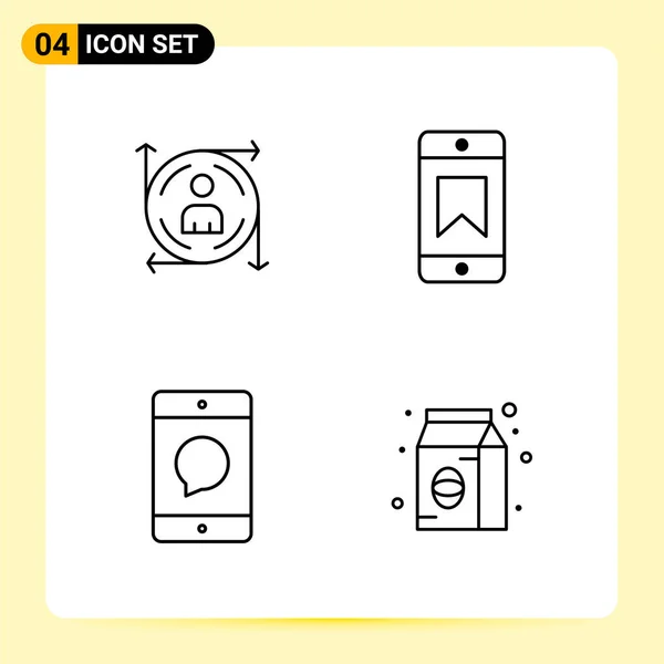 Conjunto Iconos Creativos Universales Simplemente Vector Ilustraciones Para Aplicaciones Web — Archivo Imágenes Vectoriales