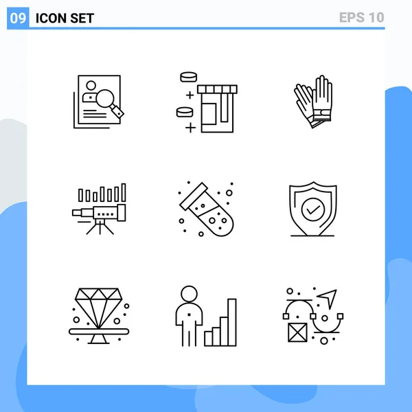 Conjunto Iconos Creativos Universales Simplemente Vector Ilustraciones Para Aplicaciones Web — Vector de stock