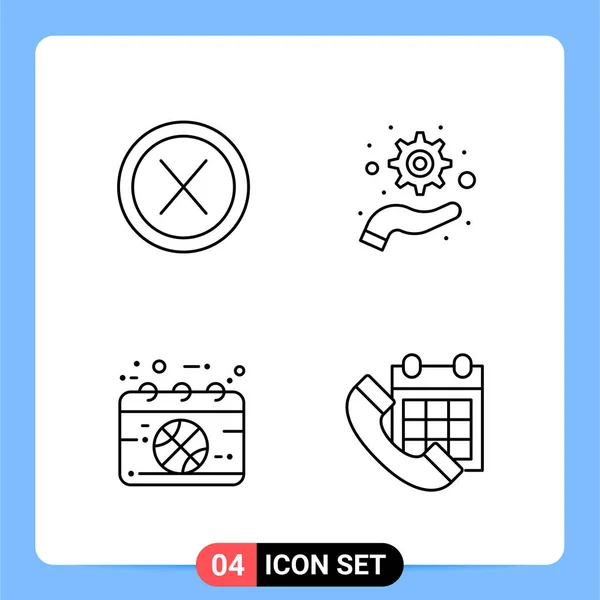 Conjunto Iconos Creativos Universales Simplemente Vector Ilustraciones Para Aplicaciones Web — Vector de stock