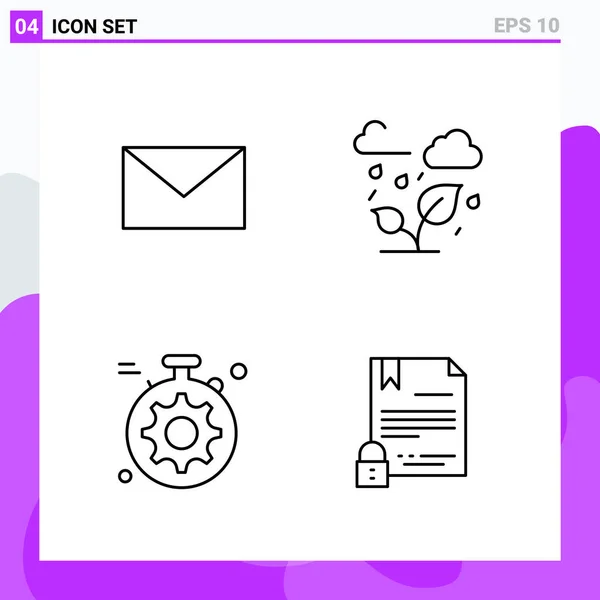 Set Universal Creative Icons Simply Vector Illustrations Web Mobile Apps — Stock Vector