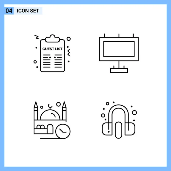 Conjunto Iconos Creativos Universales Simplemente Vector Ilustraciones Para Aplicaciones Web — Vector de stock